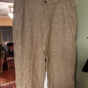 Armani Exchange Men's Tan linen pants